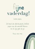 Vaderdagkaart eerste Vaderdag regenboog typografisch 3