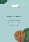 Vaderdagkaart illustratie fiets papa natuur cadeau 3