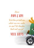 Vaderdagkaart met oudere meneer op fatbike 3