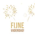 Vaderdagkaart nummer 1 papa gouden trofee en vuurwerk 2