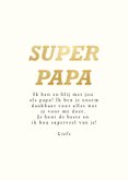 Vaderdagkaart 'Super Papa' goud fotocollage 4 foto's 3