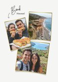 Vakantiekaart Albanië natuur fotocollage goud 2