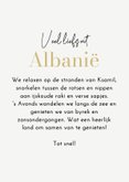 Vakantiekaart Albanië natuur fotocollage goud 3