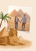 Vakantiekaart Egypte Gizeh piramide Afrika fotokaart kameel  2