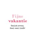 Vakantiekaart fijne vakantie giraf zonnebril cocktail bloem 3