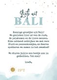 Vakantiekaart Indonesië bali strand schelpen waterverf foto 3