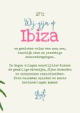 Vakantiekaart tropisch palmbomen kleuren kaders foto roze 3