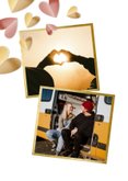 Valentijnskaart fotocollage met 9 foto's en hartjes 2