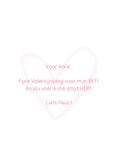 Valentijnskaart heerlie de peerlie foto hartjes roze 3