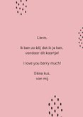 Valentijnskaart humor grappig I love you berry much 3