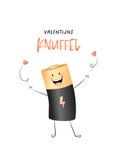 Valentijnskaart jij geeft mij energie illustratie batterij 2