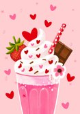 Valentijnskaart liefde valentijn sweet milkshake vriendschap 2