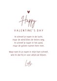 Valentijnskaart LOVE Love foto hartjes roze 3