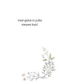 Verhuiskaart flower, aanpasbare tekst 3