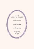 Verhuiskaart illustratie huisje boompje beestje 2