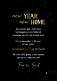 Verhuiskaart kerst new year new home goud ster 3