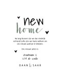 Verhuiskaart new home met planten en hartjes 3