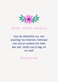 Verjaardag kleurrijke poster kaart met bos bloemen  3