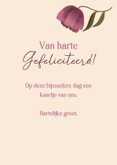 Verjaardagsfelicitatie met roze bloemen en Gods zegen 3
