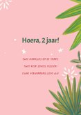 Verjaardagskaart 2 jaar poes katje feest hoera meisje 3