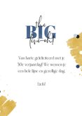 Verjaardagskaart 50 the big five-oh blauw met foto's 3