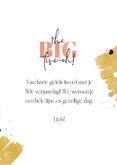 Verjaardagskaart 50 the big five-oh roze met foto's 3