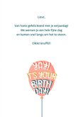 Verjaardagskaart ballon met confetti 3