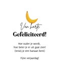 Verjaardagskaart banaan humor felicitatie 3