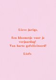 Verjaardagskaart bloemenboeket met strik 3
