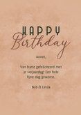 Verjaardagskaart bloemenveld Happy Birthday 3