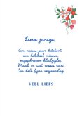 Verjaardagskaart 'boek met bloemen' 3