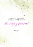 Verjaardagskaart boeket rood-paarse tulpen 3