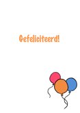 Verjaardagskaart cadeau confetti gefeliciteerd 3