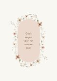 Verjaardagskaart christelijk takjeskrans beige 2