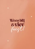 Verjaardagskaart christelijk wees blij en vier feest 2