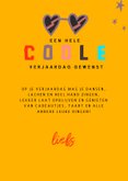 Verjaardagskaart coole kat met hartjes zonnebril  3