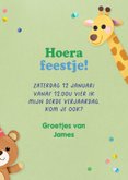 Verjaardagskaart dieren en confetti met foto 3