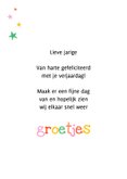 Verjaardagskaart eenhoorn ballonnen rood geel roze 3