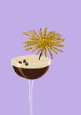 Verjaardagskaart espresso martini cocktail vrouw 2