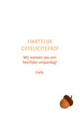 Verjaardagskaart felicitatie chocolademelk herfst bladeren  3