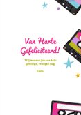 Verjaardagskaart felicitatie grappig retro oud cassette tape 3
