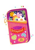 Verjaardagskaart felicitatie grappig vrolijk geluk dopamine  2