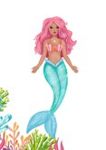 Verjaardagskaart felicitatie zeemeermin meisje mermaid 2