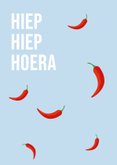 Verjaardagskaart 'Fijne verjaardag hottie' met rood pepertje 2