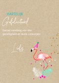 Verjaardagskaart flamingo ballonnen 3