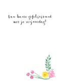 Verjaardagskaart Flower, leeftijd aanpasbaar 3