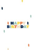 Verjaardagskaart Happy Birthday foto collega modern grafisch 2