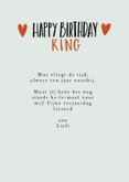 Verjaardagskaart happy birthday King 3