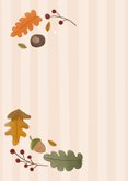 Verjaardagskaart herfst bladeren knusse verjaardag okergeel 2
