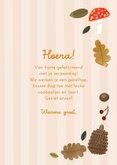 Verjaardagskaart herfst bladeren knusse verjaardag okergeel 3